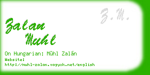 zalan muhl business card