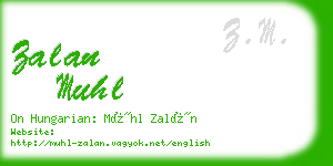 zalan muhl business card